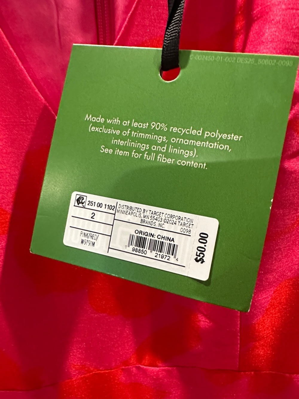 kate spade Bright Pink & Red Floral Peplum Midi Dress - Picture 4 of 4